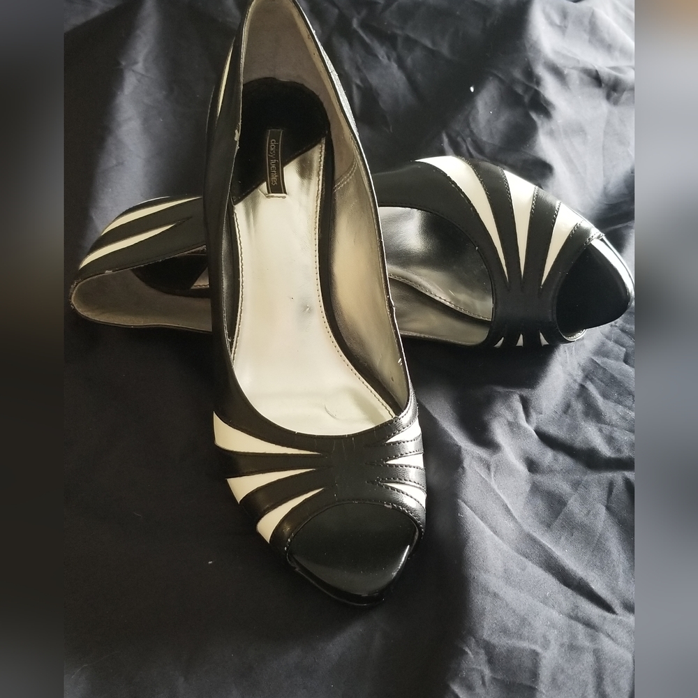 Heels, size10, black & white